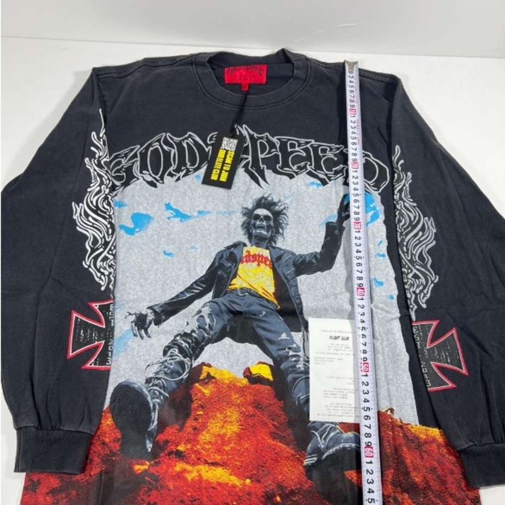 Black Graphic Long Sleeve Tee